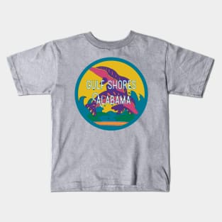 Gulf Shores Vintage Decal Kids T-Shirt